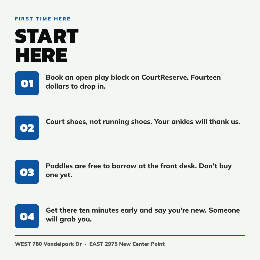 Start Here · first time at the club