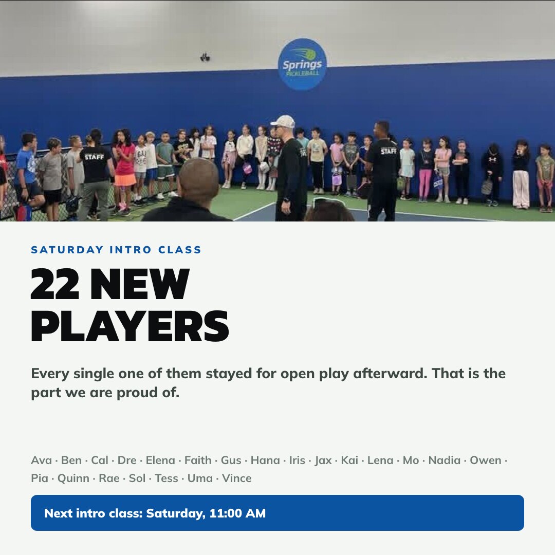 New Here · Saturday intro class